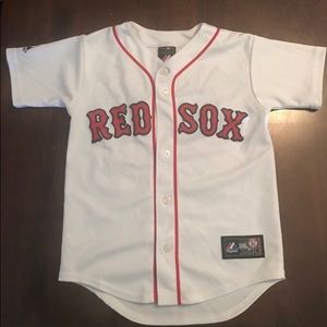 Boys red socks jersey